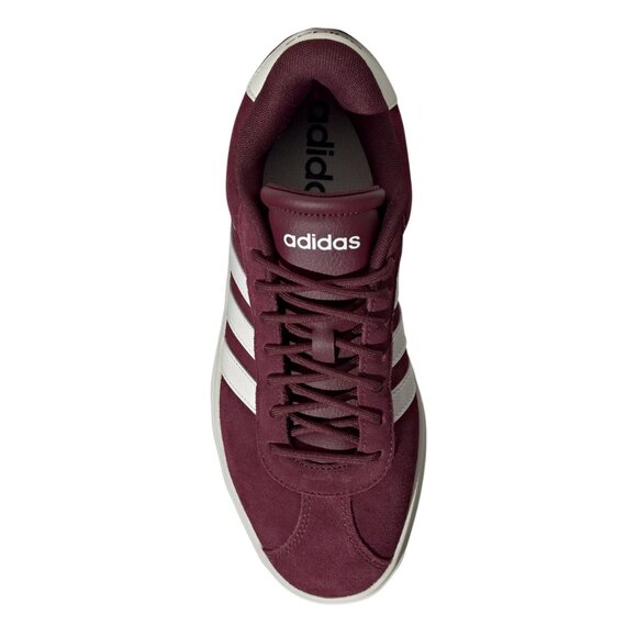 NEW Adidas Women’s VL Court Bold Sneaker Platform Burgundy Red Suede NWT - Picture 2 of 10